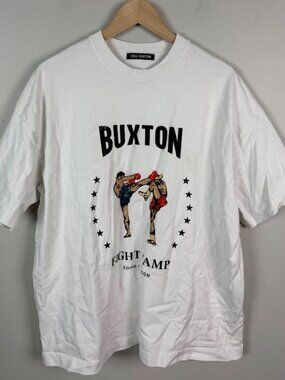 Cole Buxton Fight Camp T-Shirt White Graphic Tee Size Medium Soho London Men’s